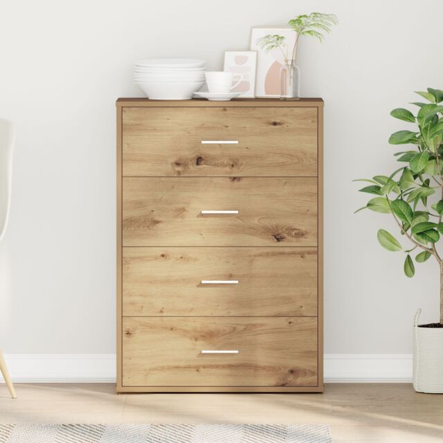 Berkfield Home Sideboard Artisan oak 60 x 31 x 84 cm Particle board in Brown - image 1