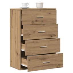 Berkfield Home Sideboard Artisan oak 60 x 31 x 84 cm Particle board in Brown - thumbnail 3