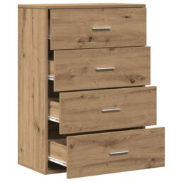 Berkfield Home Sideboard Artisan oak 60 x 31 x 84 cm Particle board in Brown - thumbnail 5