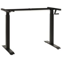 Berkfield Home Manual Height Adjustable Standing Desk Frame Hand Crank Black