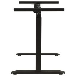 Berkfield Home Manual Height Adjustable Standing Desk Frame Hand Crank Black - thumbnail 5