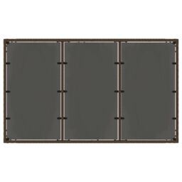 Berkfield Home Garden Table with Glass Top Brown 150x90x75 cm Poly Rattan - Size: 150 x 90 x 75 cm - thumbnail 7