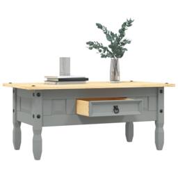Berkfield Home Decorative Coffee Table Mexican Pine Corona Range Grey 100x55x45 cm - Size: 100 x 55 x 45 cm - thumbnail 1