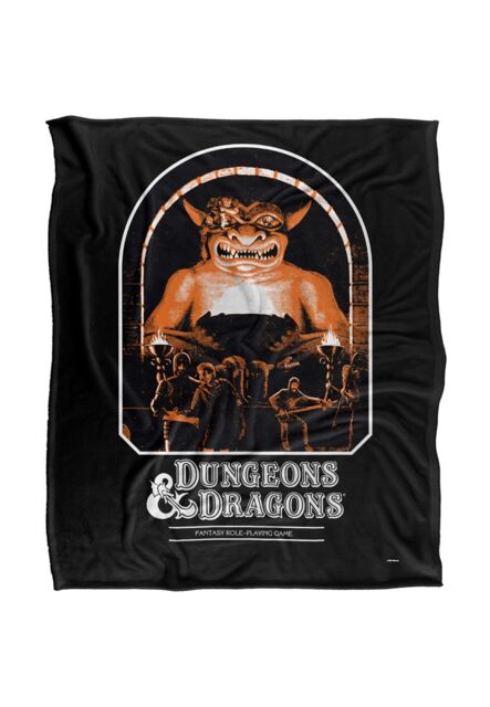 Hasbro Dungeons & Dragons First Edition Player's Handbook Blanket 152x127cm in White - Size: 152x127 cm - image 1
