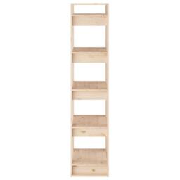 Berkfield Home Beautiful Book Cabinet/Room Divider 41x35x160 cm Solid Wood Pine in Light Tan - Size: 41 x 35 x 160 cm - thumbnail 6