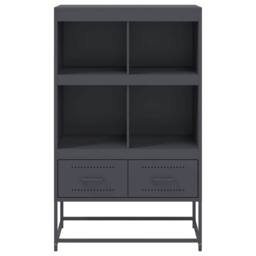 Berkfield Home Highboard Anthracite 68.5x39x111.5 cm Steel in Dark Grey - thumbnail 4