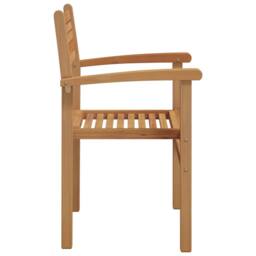 Berkfield Home Garden Stacking Chairs 8 pcs Brown 55.5 x 55.5 x 90 cm - thumbnail 6