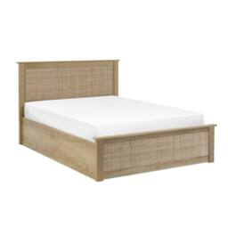 Cheshire Zinc Ottoman Bed - Oak - King (150cm) in Brown - thumbnail 1