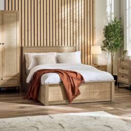 Cheshire Zinc Ottoman Bed - Oak - King (150cm) in Brown - thumbnail 2