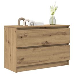 Berkfield Home TV Cabinet Artisan Oak 80x35x54 cm Engineered Wood in Brown - Size: 80 x 35 x 54 cm - thumbnail 4