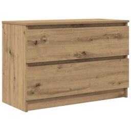 Berkfield Home TV Cabinet Artisan Oak 80x35x54 cm Engineered Wood in Brown - Size: 80 x 35 x 54 cm - thumbnail 2