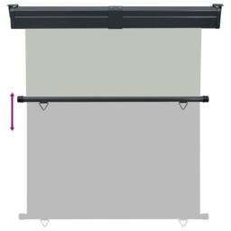 Berkfield Home Balcony Side Awning 160x250 cm Grey - thumbnail 5