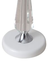 Living and Home Crystal Table Lamp with Scalloped Lampshade in White - thumbnail 6