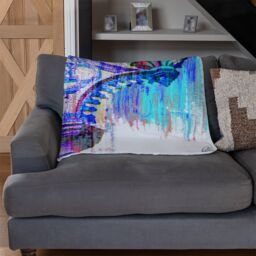 Benjamin Tate Design Big Ben Street Lamps Blanket in Natural - Size: 120 cm x 150 cm - thumbnail 2