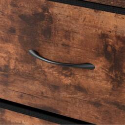 Levede 5 Drawer Wooden Chest of Drawers Vintage Brown Bedroom Storage Unit - thumbnail 6