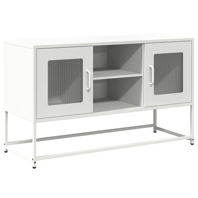 Berkfield Home TV Cabinet White 100.5x39x60.5 cm Steel - image 1