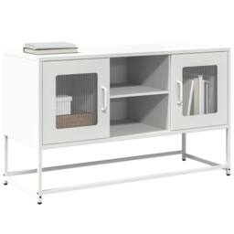 Berkfield Home TV Cabinet White 100.5x39x60.5 cm Steel - thumbnail 2