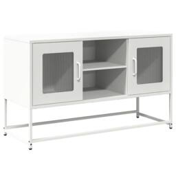 Berkfield Home TV Cabinet White 100.5x39x60.5 cm Steel - thumbnail 1