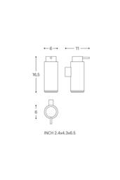 Cosmic Soap Dispenser, 200ml Capacity, Matt Black, Logic Collection in Jet Black - thumbnail 4