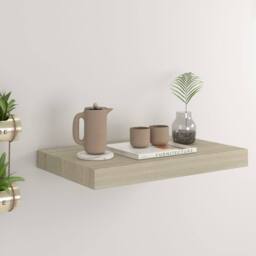 Berkfield Home Floating Wall Shelf Oak 40x23x3.8 cm MDF in Light Oak - thumbnail 2