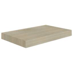 Berkfield Home Floating Wall Shelf Oak 40x23x3.8 cm MDF in Light Oak - thumbnail 1
