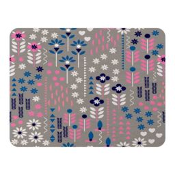Benjamin Tate Design Selection Of Flowers In Pink Blue & White Blanket in Natural - Size: 120 cm x 150 cm - thumbnail 1