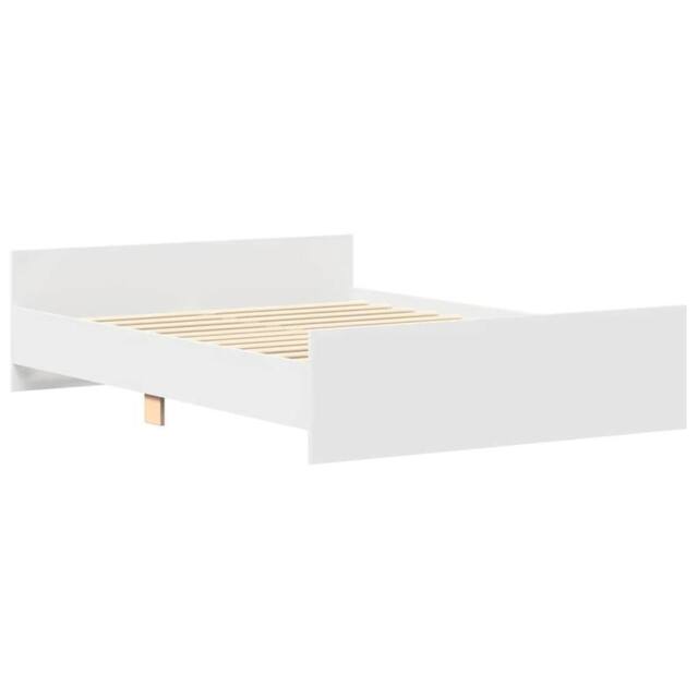 Berkfield Home Durable Bed Frame with Headboard & Footboard White 140x190 cm - image 1