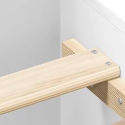 Berkfield Home Durable Bed Frame with Headboard & Footboard White 140x190 cm - thumbnail 8