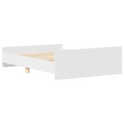 Berkfield Home Durable Bed Frame with Headboard & Footboard White 140x190 cm - thumbnail 7