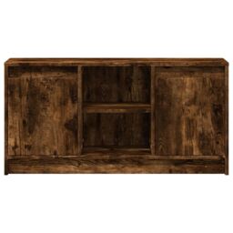 Berkfield Home TV Cabinet with LED Smoked Oak 100x34x50 cm Engineered Wood in Brown - Size: 100 x 34 x 50 cm - thumbnail 6
