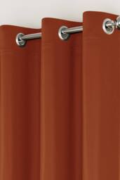 Enhanced Living Plain Supersoft Thermal Room Darkening Eyelet Single Door Curtain in Orange - Size: 168 cm width x 214 cm drop - thumbnail 2