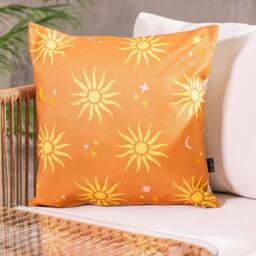 icon Cushion 43x43 Kyoto Fabric, Summer Sun in Orange