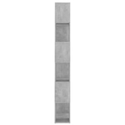 Berkfield Home Book Cabinet Room Divider Concrete Grey 60x24x186 cm Engineered Wood - Size: 60 x 24 x 186 cm - thumbnail 6