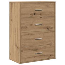 Berkfield Home Sideboard Artisan oak 60 x 31 x 84 cm Particle board in Brown - thumbnail 1