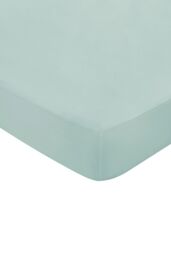 1951 'Luxury 400 Thread Count' Cotton Sateen Fitted Sheet in Green - Size: Super King Flat - thumbnail 1