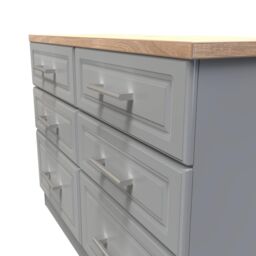 Ready Assembled 2 U Norfolk 6 Drawer Wide Chest (Ready Assembled) in Dark Grey - thumbnail 4