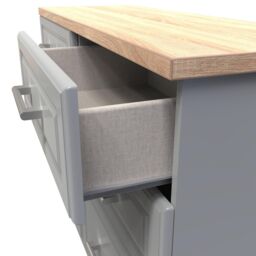 Ready Assembled 2 U Norfolk 6 Drawer Wide Chest (Ready Assembled) in Dark Grey - thumbnail 5