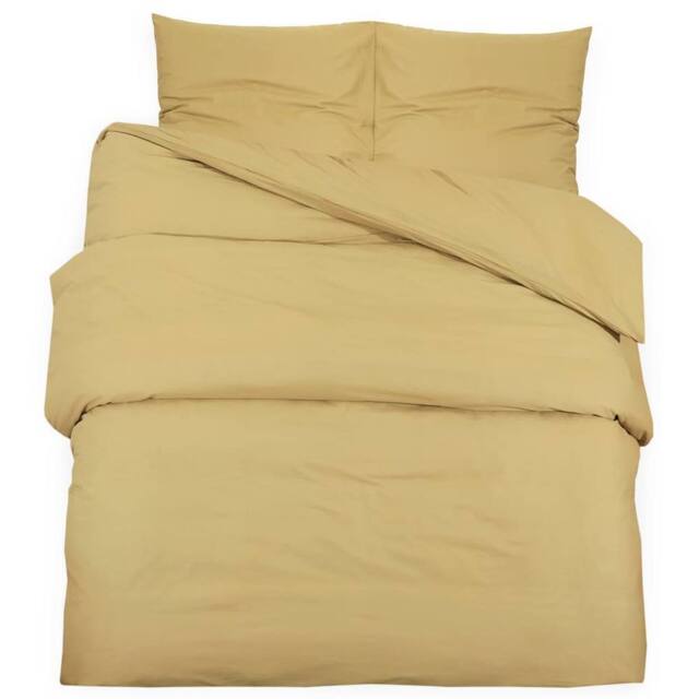 Berkfield Home Duvet Cover Set Taupe 220x240 cm Light-weight Microfiber - image 1