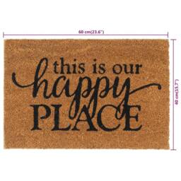 Berkfield Home Door Mat Natural 40x60 cm Tufted Coir in Brown - thumbnail 6