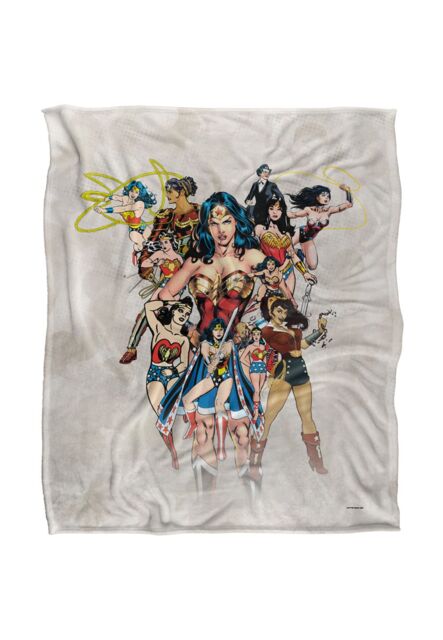 Warner Brothers Wonder Woman Officially Licensed Silky Touch Super Soft Throw Blanket 152 x 127 cm in White - image 1
