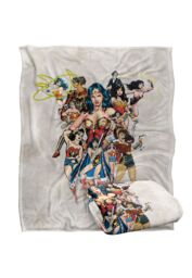 Warner Brothers Wonder Woman Officially Licensed Silky Touch Super Soft Throw Blanket 152 x 127 cm in White - thumbnail 2