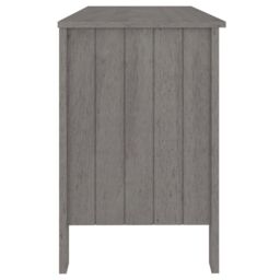 Berkfield Home Desk HAMAR Light Grey 113x50x75 cm Solid Wood Pine - Size: 113 x 50 x 75 cm - thumbnail 6