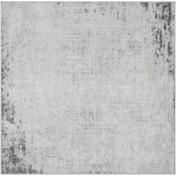 Livabliss Roma-Abstract Gray Blue Brown Modern Marble Living Dining Bedroom Rug in Charcoal - Size: 200 cm x 200 cm - thumbnail 2