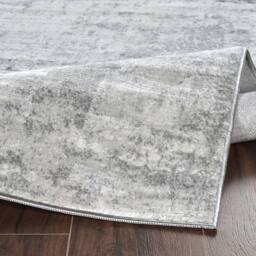 Livabliss Roma-Abstract Gray Blue Brown Modern Marble Living Dining Bedroom Rug in Charcoal - Size: 200 cm x 200 cm - thumbnail 4