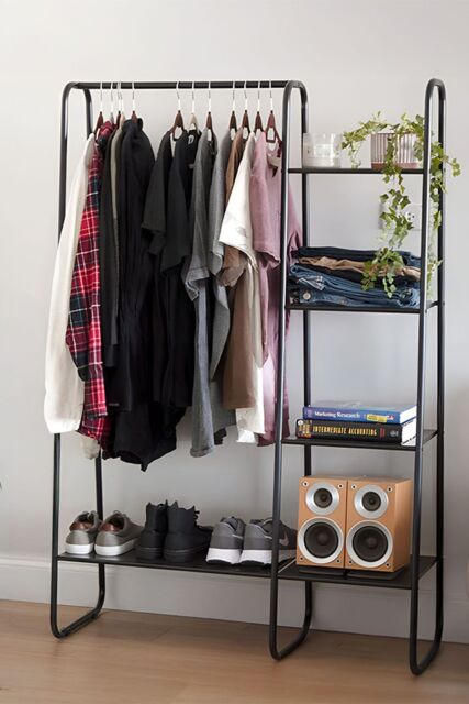 H&O Direct Freestanding Garment Rack in Black Metal - image 1
