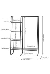 H&O Direct Freestanding Garment Rack in Black Metal - thumbnail 3