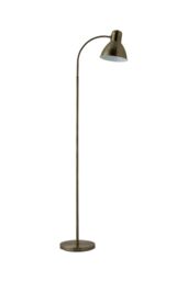 ValueLights Flexi Neck Brushed Brass Floor Lamp in Gold - thumbnail 7