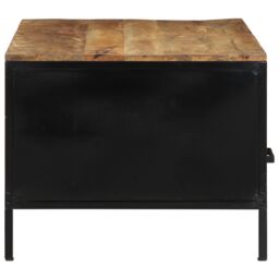 Berkfield Home Coffee Table 90x50x40 cm Solid Wood Rough Mango in Brown - Size: 90 x 50 x 40 cm - thumbnail 6