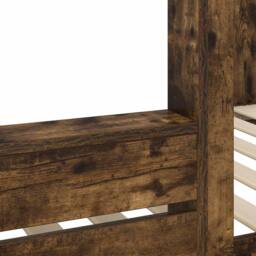 Berkfield Home Bunk Bed for Kids Smoked Oak 75 x 190 cm Engineered Wood in Brown - thumbnail 9