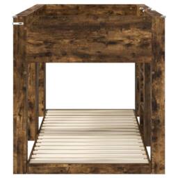 Berkfield Home Bunk Bed for Kids Smoked Oak 75 x 190 cm Engineered Wood in Brown - thumbnail 6